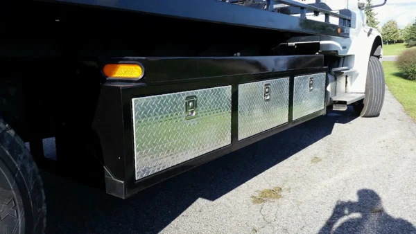 Metro FB-20 under-deck aluminum toolboxes for storage and equipment access