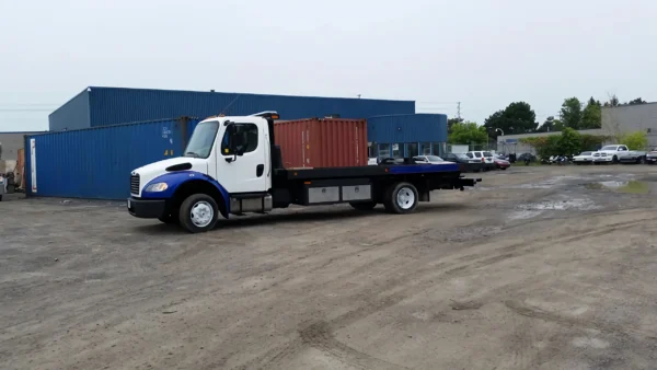 Metro Flatbed FB-5 carrier at industrial job site