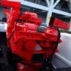 Metro Tow Trucks INT-16 heavy-duty integrated wrecker hydraulic winch close-up in red finish