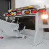 Metro Tow Trucks INT-5 white recovery boom and warning lights close-up