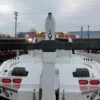 Metro Tow Trucks INT-5 white boom top view showing towing attachment points