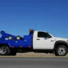 Metro Tow Trucks INT-5 blue integrated wrecker side view