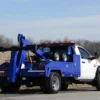 Metro Tow Trucks INT-5 blue integrated wrecker rear three-quarter right view