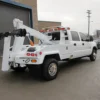 Metro Tow Trucks INT-5 white tow truck rear view with LED tail lights