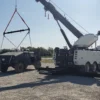 Metro Tow Trucks RTR-50 rotator lifting a armored vehicle using boom and winches