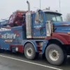 Metro Tow Trucks RTR-50 blue heavy-duty rotator wrecker in highway towing service