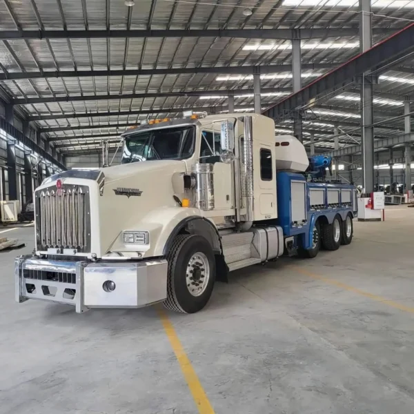 Metro Heavy Recovery 35 wrecker parked indoors showing full body and boom design