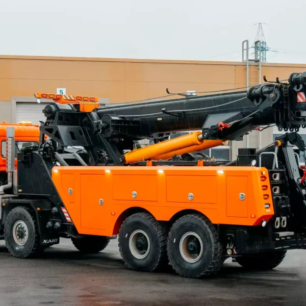 Metro Tow Trucks Heavy Recovery 70 full side profile showing dual boom and underlift