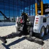 Metro IND-60 heavy wrecker extended underlift and rear recovery system close-up