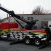 Metro Tow Trucks RTR-25 rotator with extended boom during heavy vehicle accident recovery